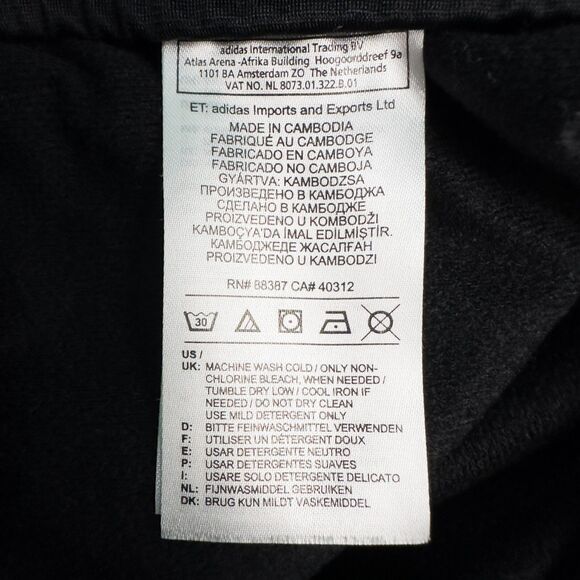 Adidas Essentials 3 Stripes Tricot Open Hem Track Pants Womens Medium Black Y2K - Picture 16 of 16